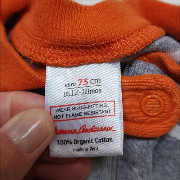 Hanna Andersson Skeleton Glow In The Dark Sleeper/Pajamas - Picture 2 of 3